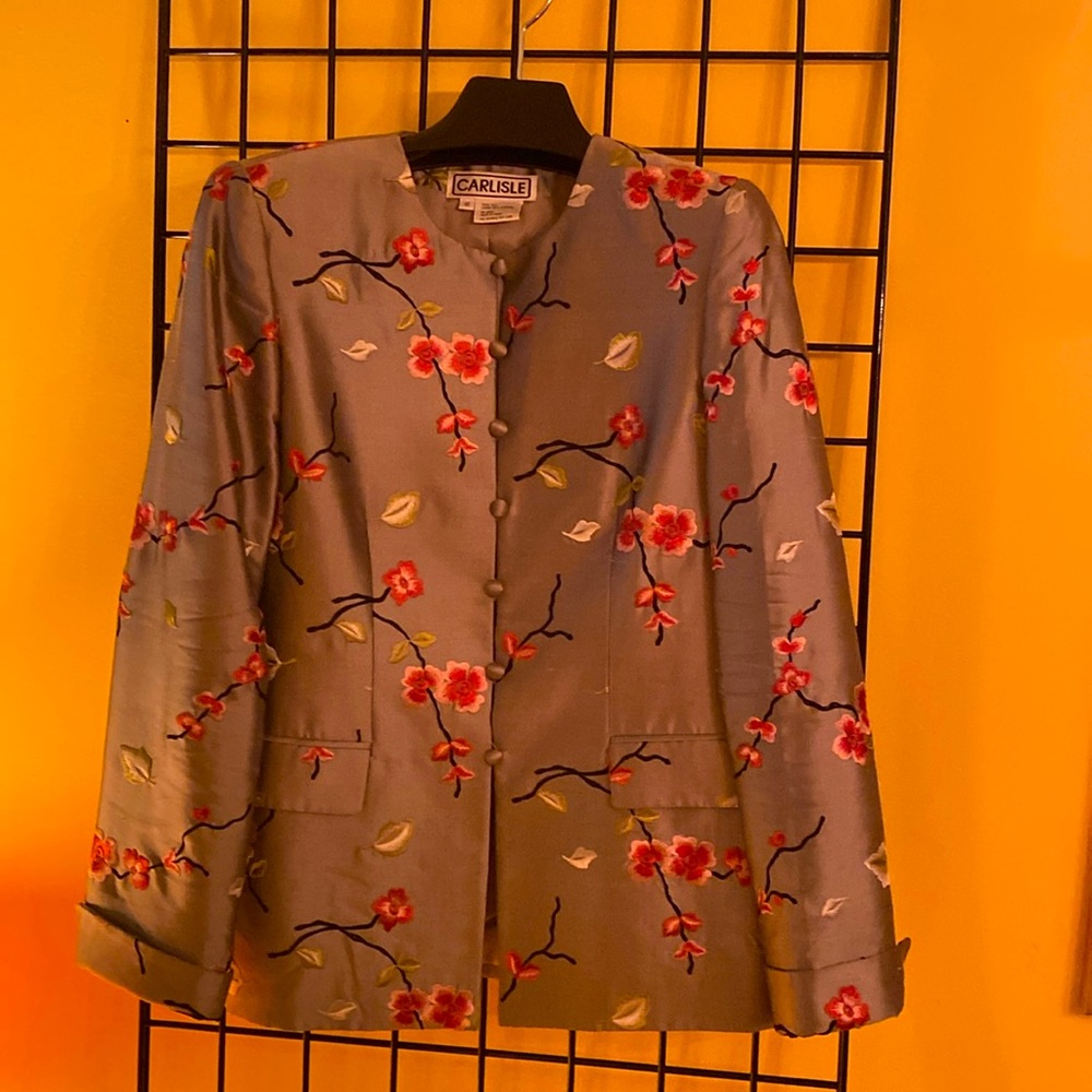 Carlisle Silk Cocktail Jacket with matching clutch.